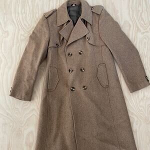 Vintage military style wool trench